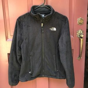 The North Face fuzzy black jacket