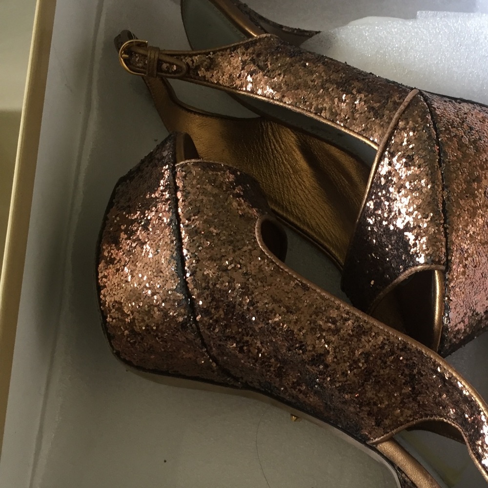 Sergio Rossi hidden platform sling backs. Size 38