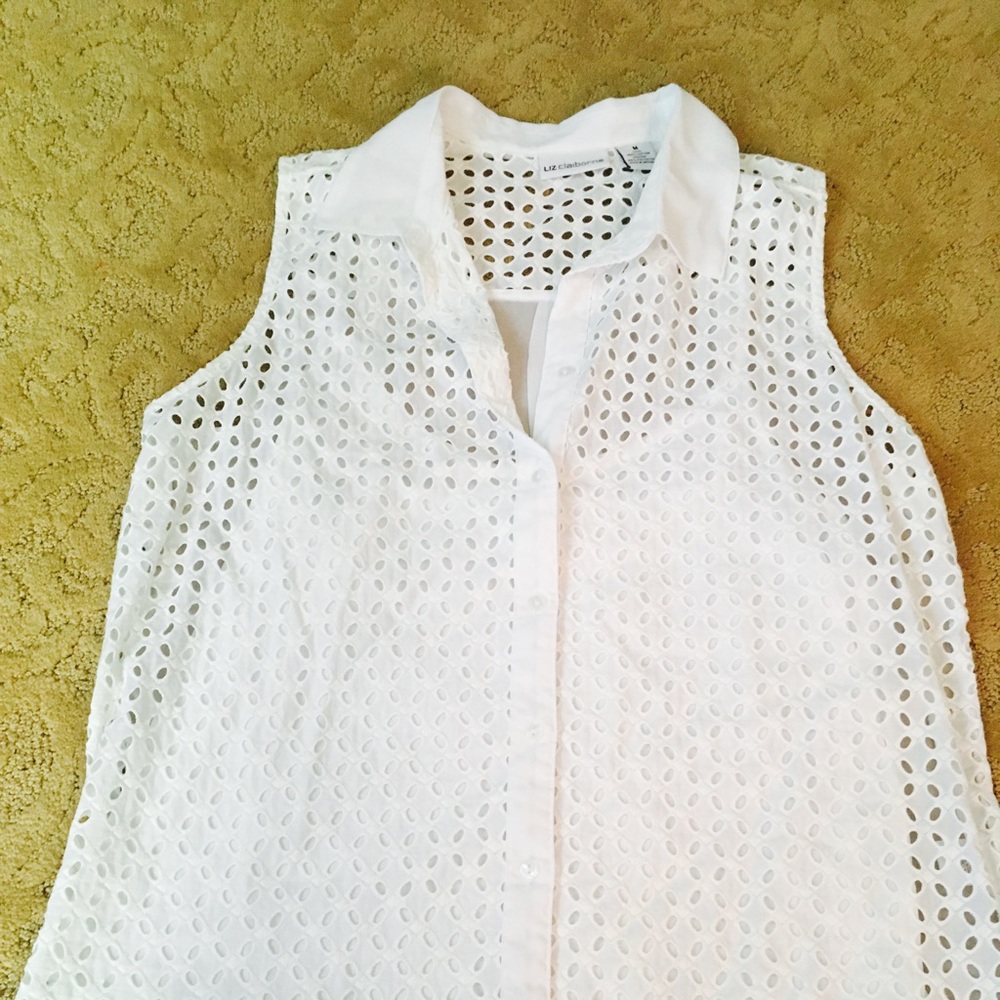 Liz Claiborne eyelet blouse