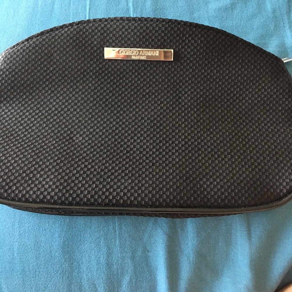Giorgio Armani cosmetic travel bag.