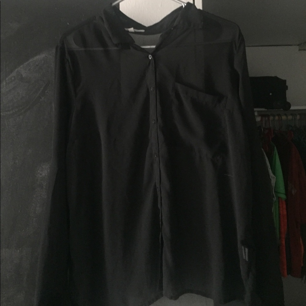 Black see through top