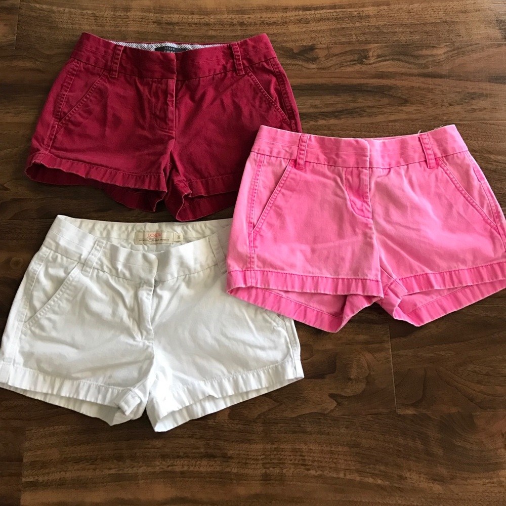 Jcrew chino shorts set of 3