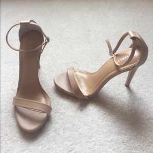 Express nude strappy heels
