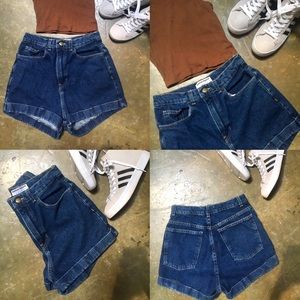 American Apparel High Waisted Denim Shorts
