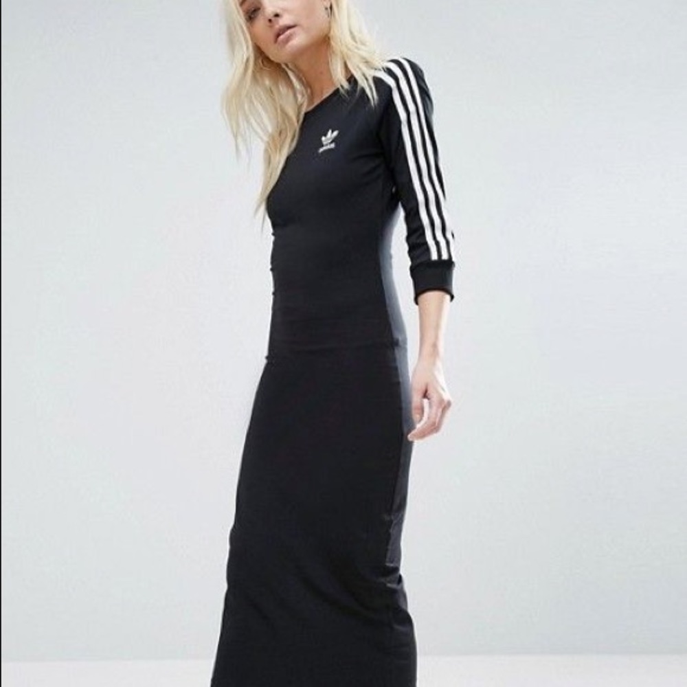 Adidas Original three stripe midi dress