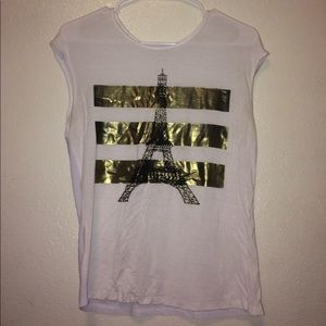 Worn once Eiffel Tower shirt