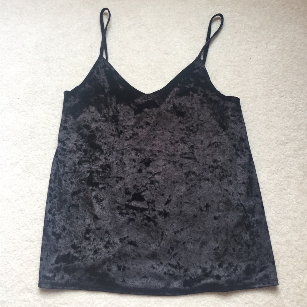 Crushed velvet tank