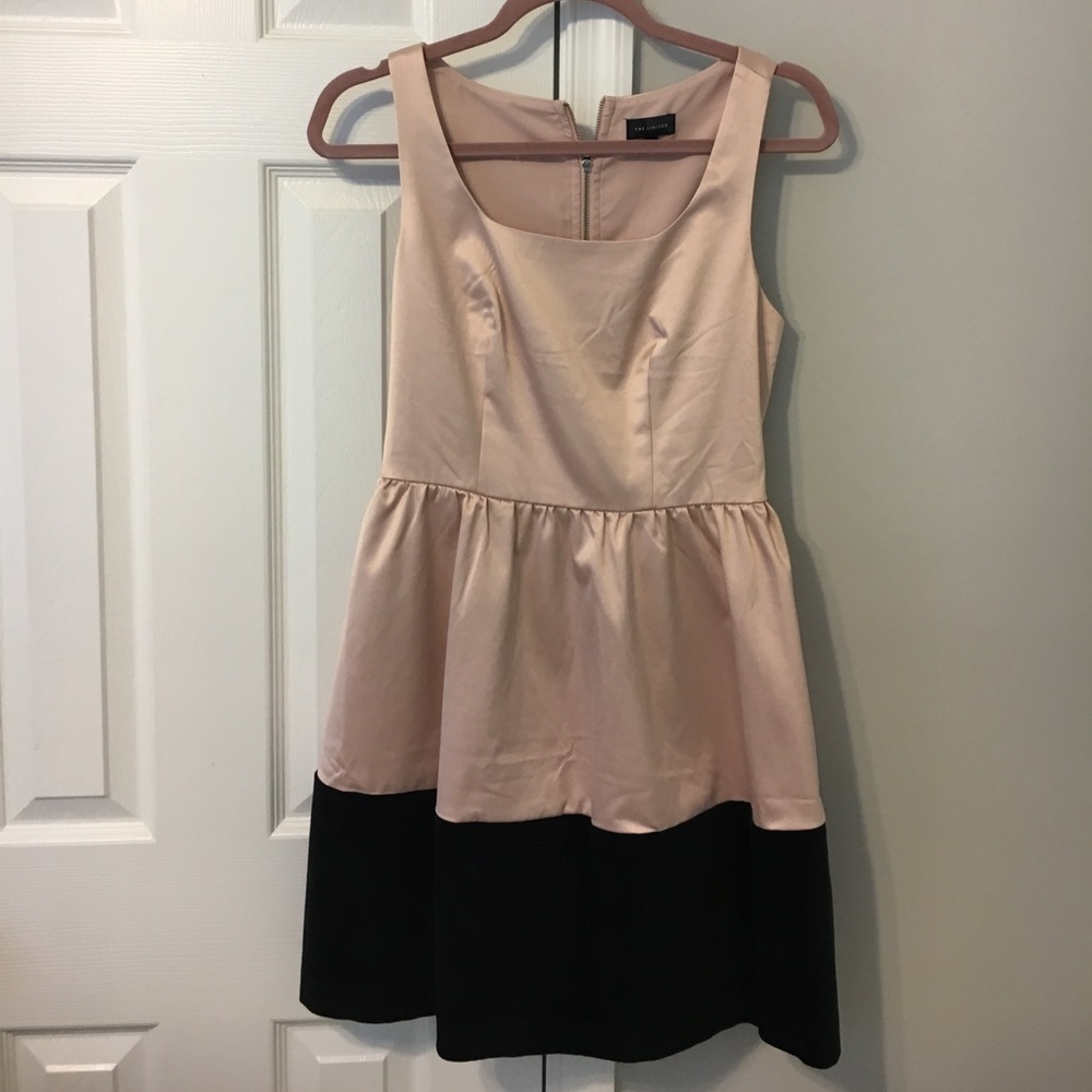 Pink and black winter dress