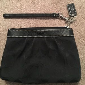 Black Coach Wristlet
