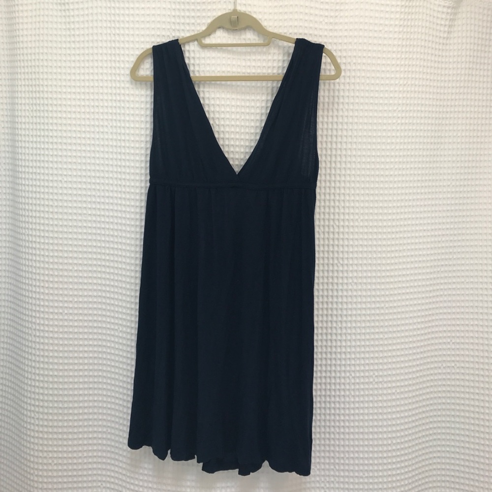 Juniors navy double-v dress