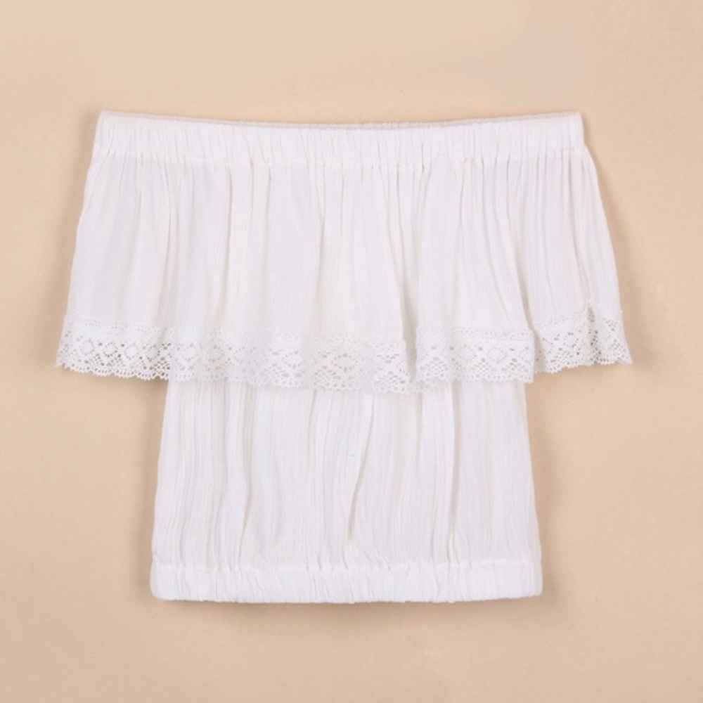 Sexy Open Shoulder Sleeveless Beach Blouse Top - Picture 4 of 7
