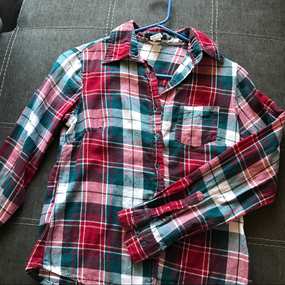 Red and real plaid shirt