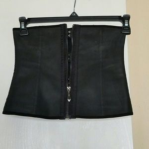 Leather waist trainer