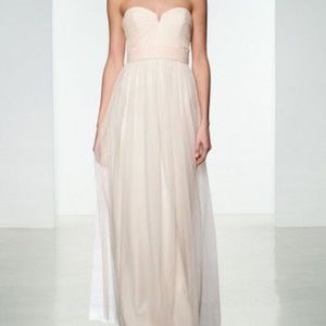 NEW! Amsale Silk Bridesmaids Dress G969C Bellini 4