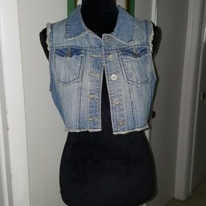 Highway Jeans Cropped Denim Vest