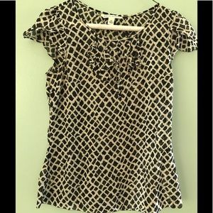 Leopard print sheer top
