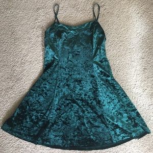 Emerald Green velvet looking Dress