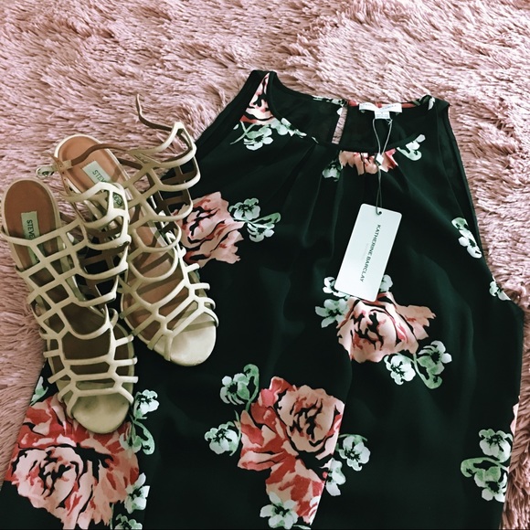 Katherine Barclay Dresses & Skirts - NWT Rose Floral Maxi High Neck Dress Summer