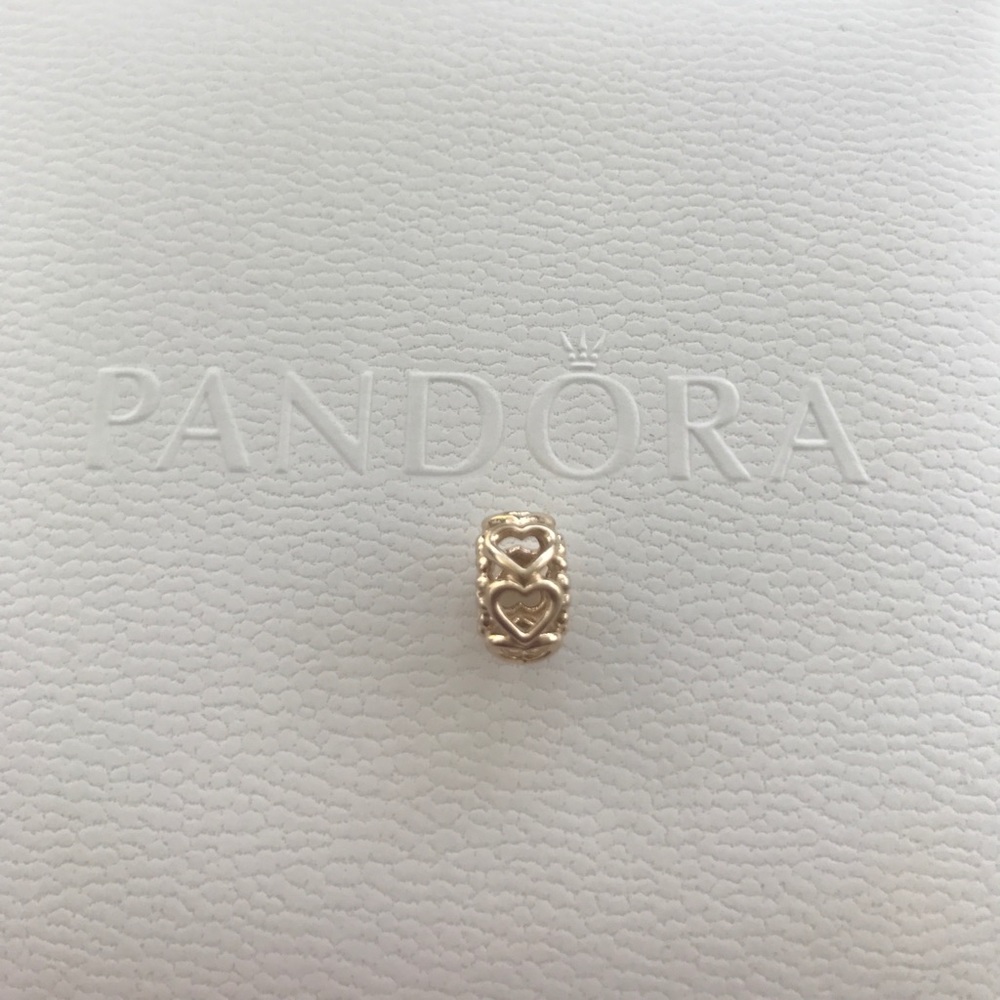 Authentic "Lucky In Love" 14k Pandora Bead