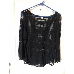 🌸Host Pick🌸 Precious black lace crochet top