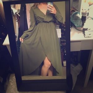 Olive green princess dress