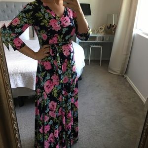 PinkBlush Maternity Floral Wrap Dress