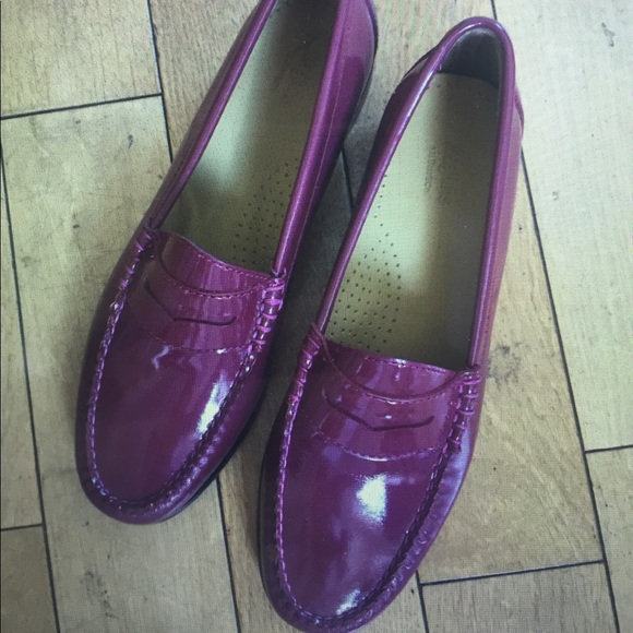 Weejuns by bass mauve patent leather loafers - Picture 1 of 3
