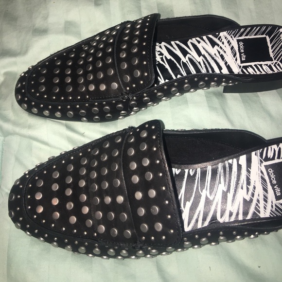 NEW Black Studded Dolce Vita slide on mule - Picture 2 of 3