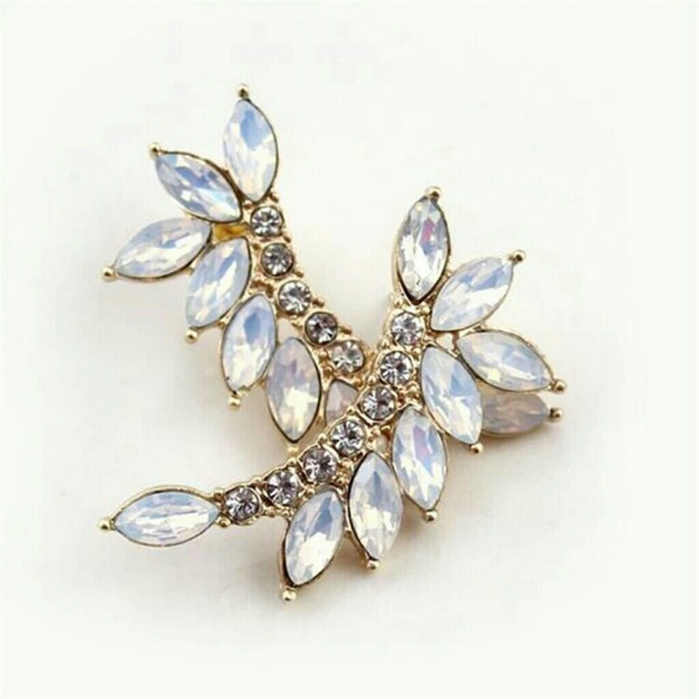 Crystal gold earrings