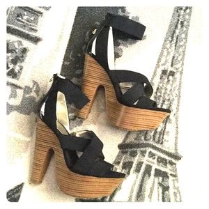 Bakers Black Platform Stretchy Strap worn Once!!!