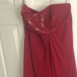 Red semi-formal dress