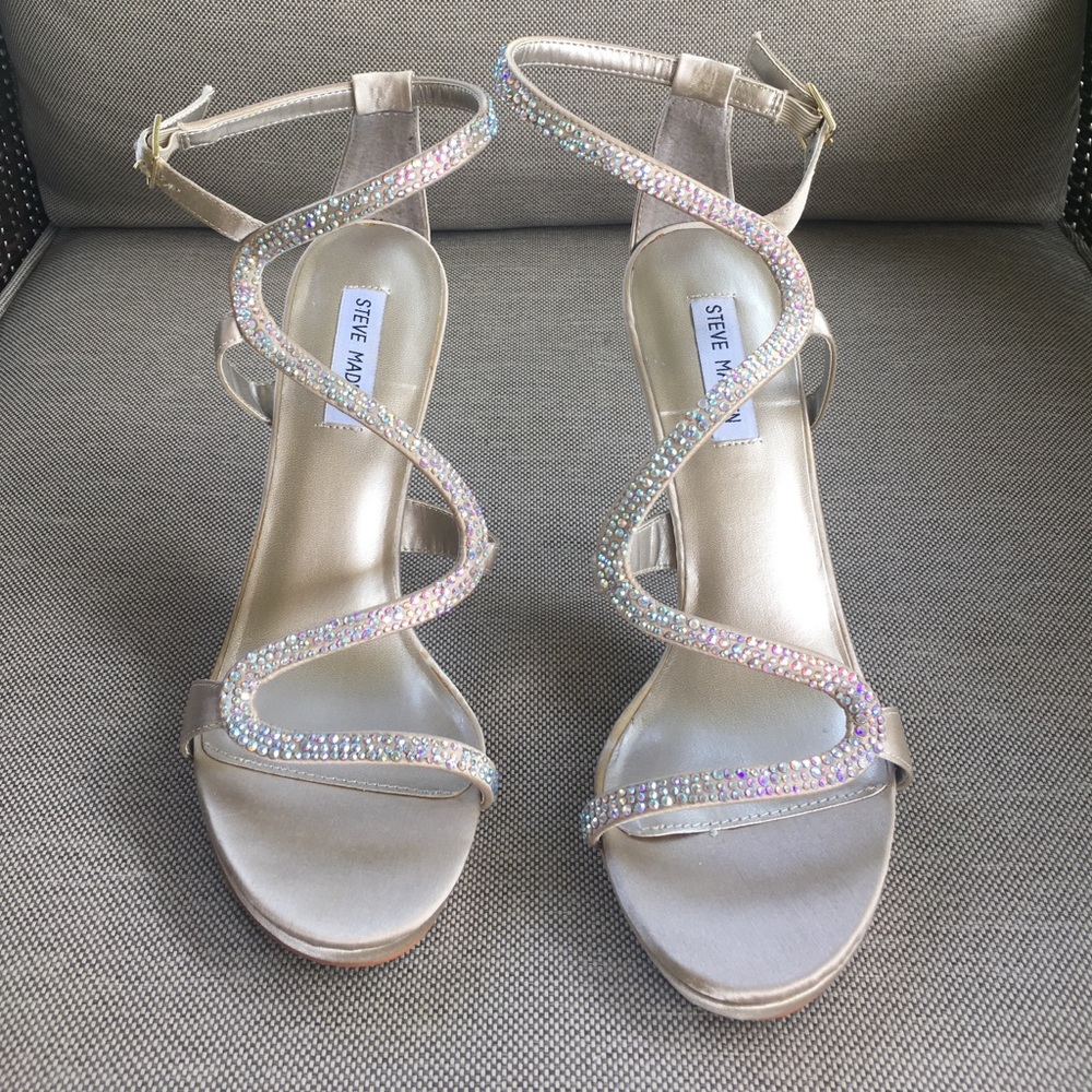 Steve Madden Heels with iridescent jems