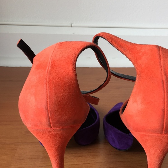 New Pierre Hardy Purple Peach suede shoes - Picture 3 of 7