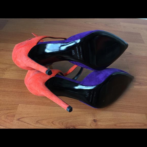 New Pierre Hardy Purple Peach suede shoes - Picture 4 of 7