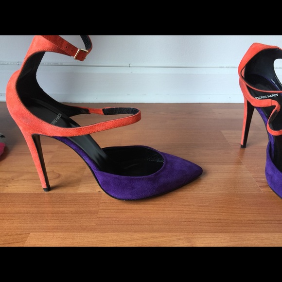 New Pierre Hardy Purple Peach suede shoes - Picture 5 of 7