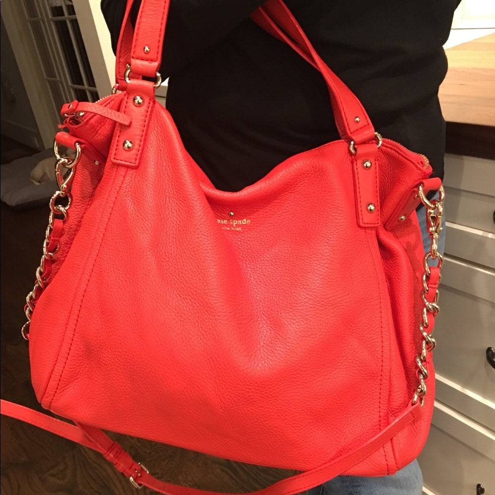 Kate Spade Tomato Red Leather Bag