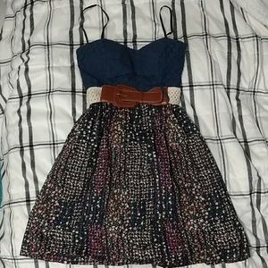 Navy Blue Floral Sundress