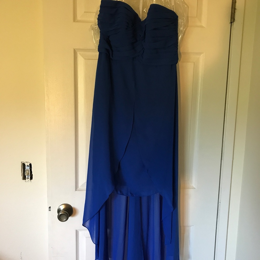 Davids Bridal Horizon Blue High Low Dress