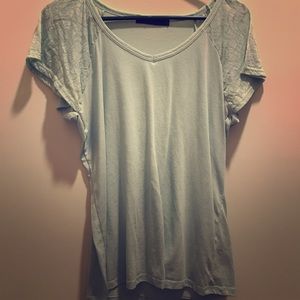 Limited soft sleeve top with vneck