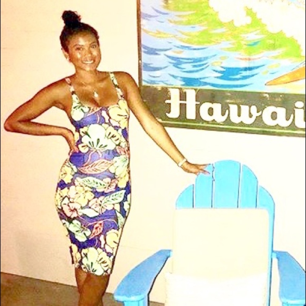 Cute floral midi dress