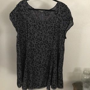 Torrid grey leopard top