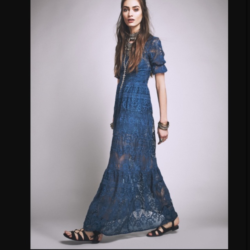 For Love And Lemons Sienna Maxi in Jade