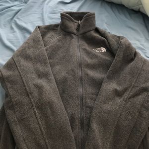 Men's Grey North Face Zip up Jacket. Size Large.