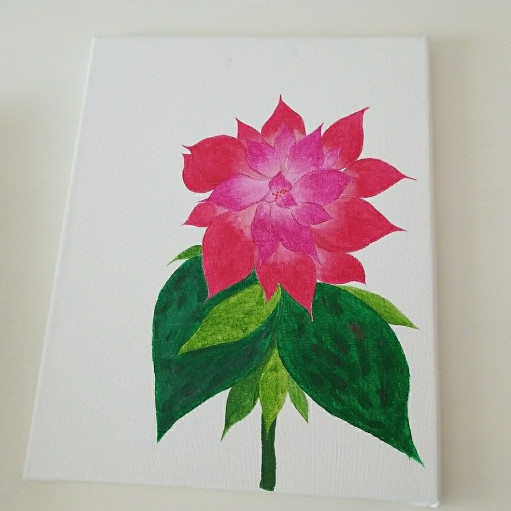 Hand painted flower painting