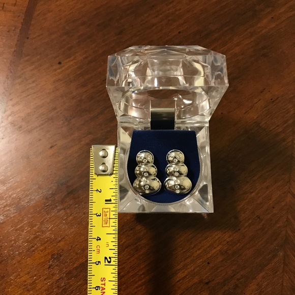 Hip Hop Iced Out Bling Snowman Stud Earring - Picture 3 of 3