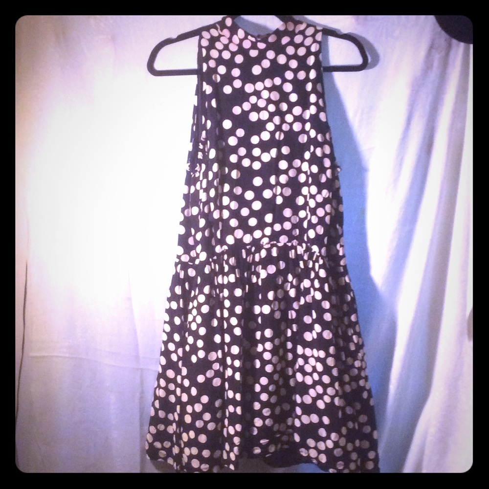 Vintage Style Black & White Polka Dot Summer Dress