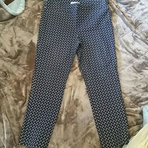 Navy blue and white dress pants. Worn a few times
