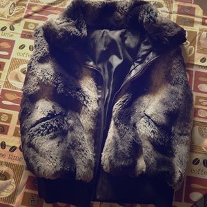 Faux rabbit fur vest