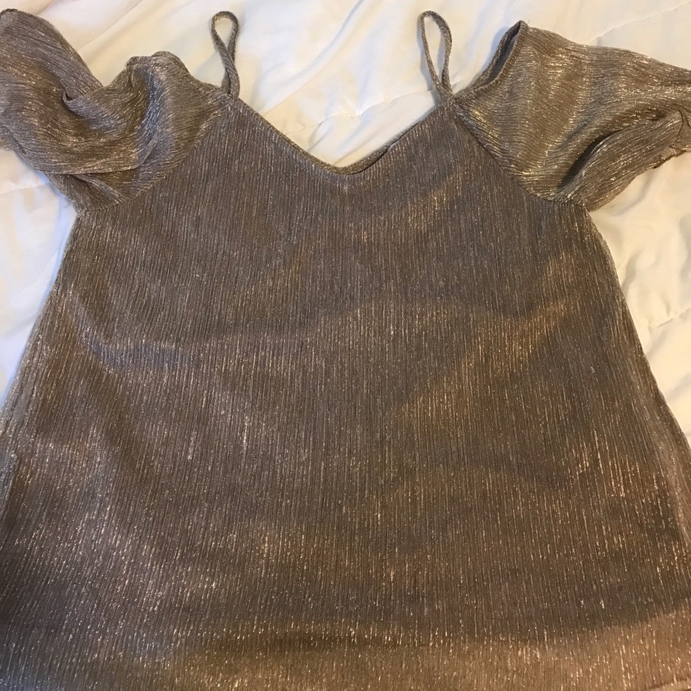 Gold off the shoulder top