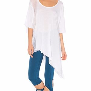 Free People Shredded Tee White XS/S